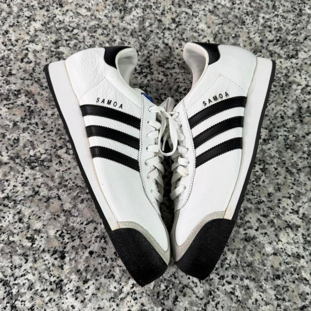 Adidas Men's Samoa Black White Sneaker Shoe M10.5 675033 - Picture 2 of 7